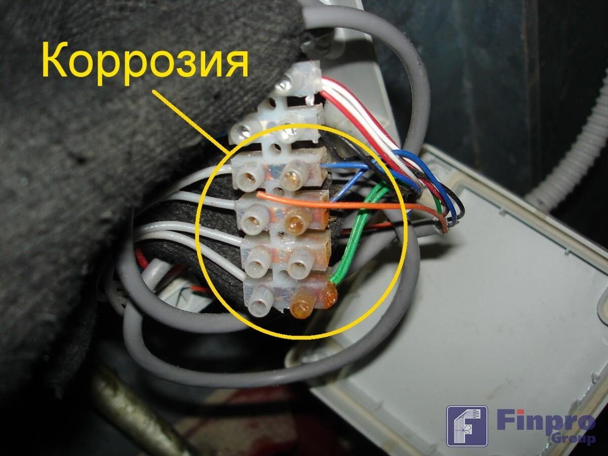 Коррозия из-за неправильного монтажа