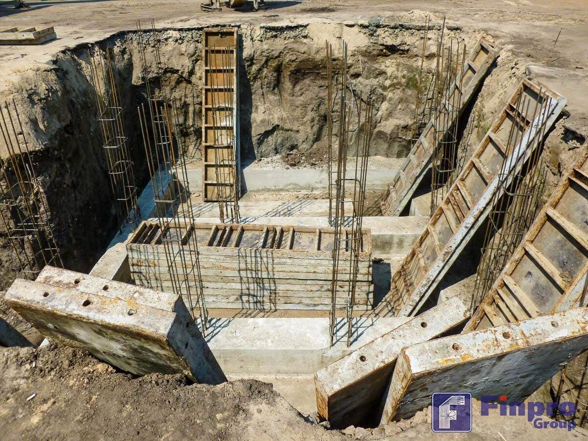 Строительство фундамента для зерносушилки